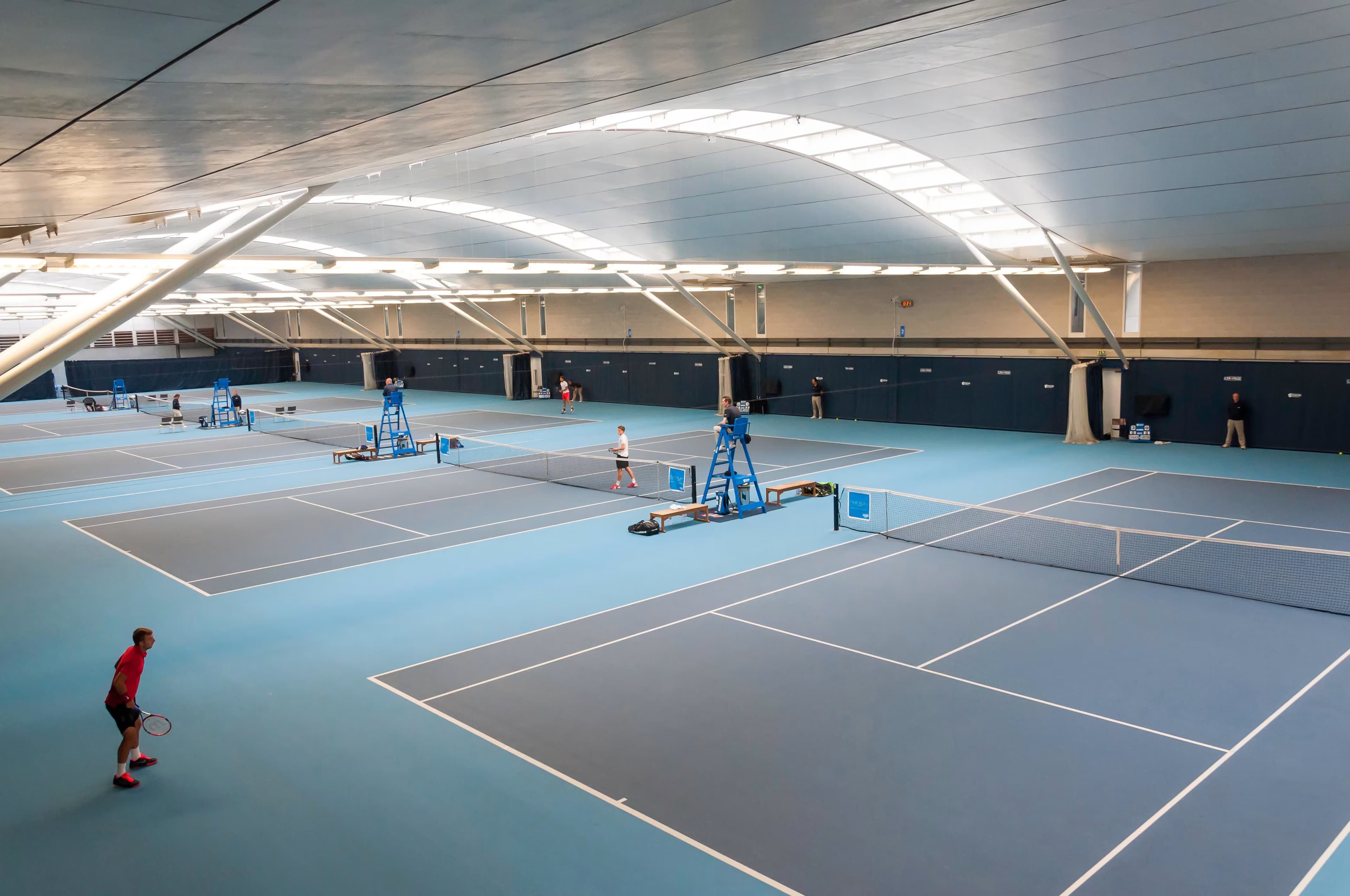 Indoor dome courts at the National Tennis Centre, Roehampton